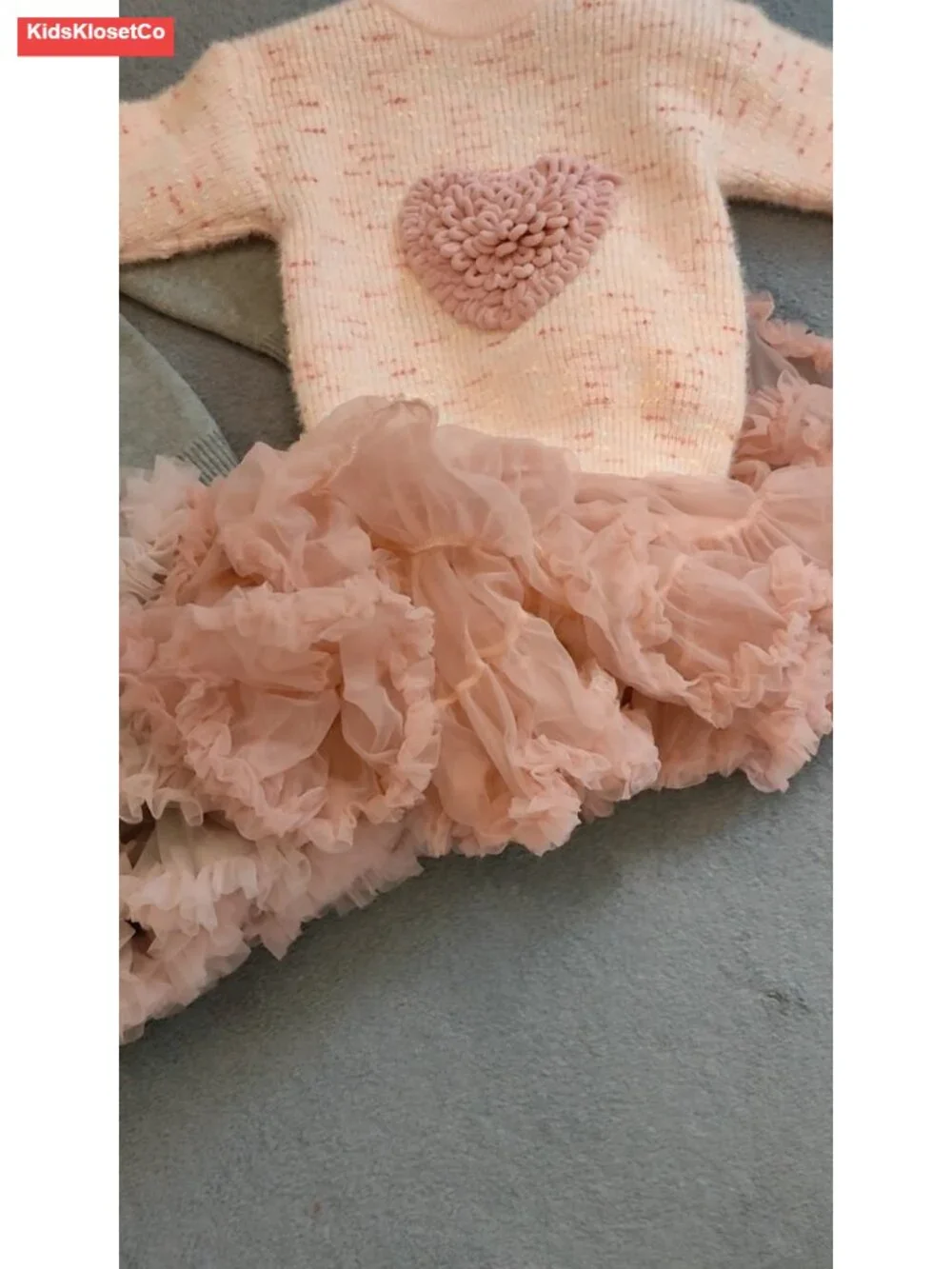 Girls Cardigan Outfit Set 2 Piece Knit Sweater & Tutu Skirt